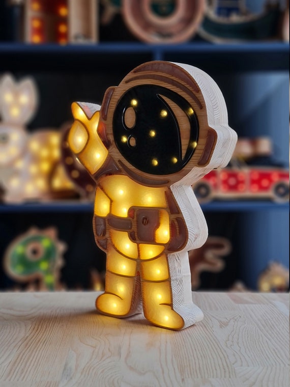Astronaut Lamp: Space-Themed Nursery Lamp for Kids' Bedroom Decor & Decoration