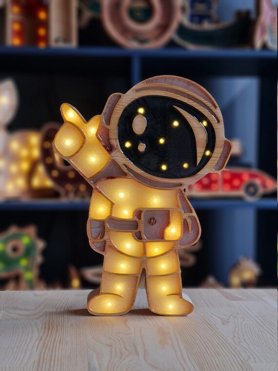 Astronaut Lamp: Space-Themed Nursery Lamp for Kids' Bedroom Decor & Decoration