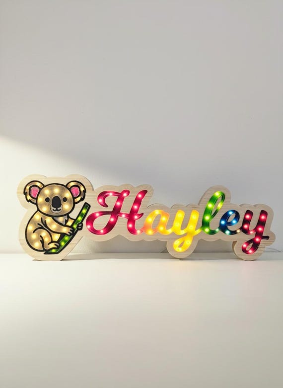 Personalised Name Lamp : Glowing LED Lamp | Kids' Room, Table Decoration