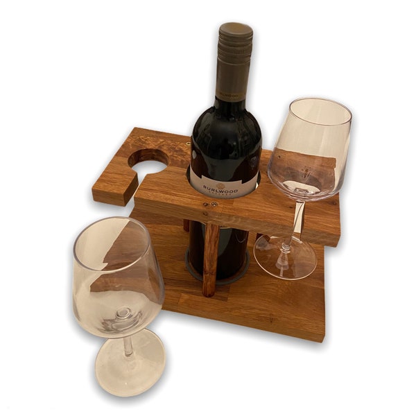 Wine rack, glass holder, cruet stand wood