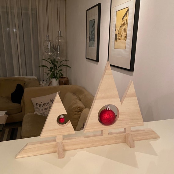 Christmas decoration Christmas tree, untreated wood, self-designable