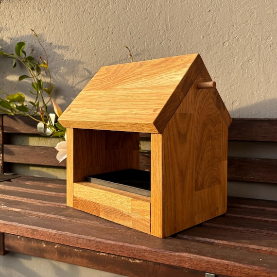 Bird House / Bird Feeder / Feeding Station Oak Wood