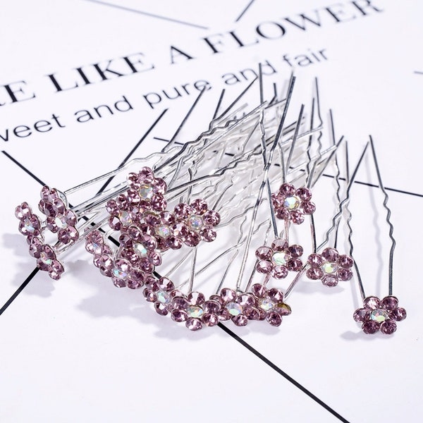 NEW 1 Individual Piece Hairpin Horse Show Western Hunt Seat Saddle Seat English Rhinestone Sticks Hair Pin Crystal Wedding Light Purple