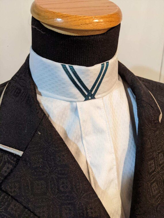 New Hunt Seat English Show Dickie White With Hunter Green Trim Etsy