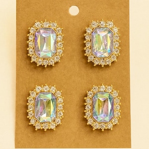 NEW Set of 4 Magnet Number Pins Magnetic Riding Hunt English Western Saddle Seat Horse Show Rhinestone AB Crystal Stone Silver