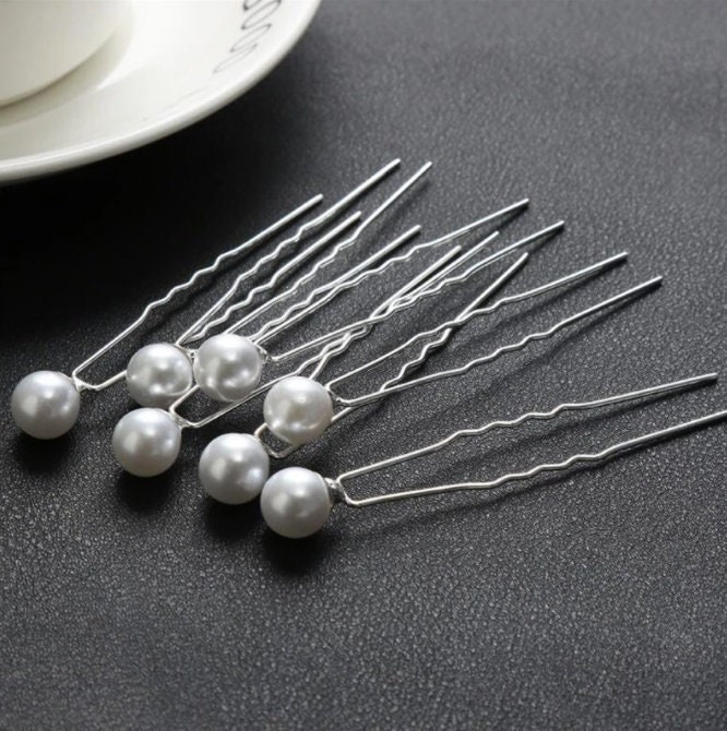  TEHAUX 50pcs Pearl Accessories Safety Pin Earring