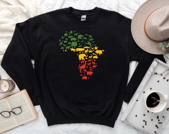 world craft collective Hooded Africa Continent Sweatshirt world craft collective Hooded Africa Continent Sweatshirt