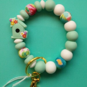 Silicone Beaded Key Chain Wristlet