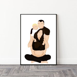 Personalisiertes Porträt, personalisierte Illustration, Fotoillustration, gesichtsloses Porträt, Familienveranstaltungen, Freunde, Porträt....