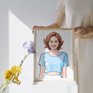 Portrait Cartoon Personnalisé | Affiche Illustration Style Dessin Animé | Cadeau Original & Unique | Affiche à offrir