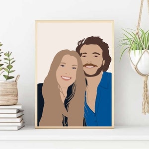 Personalisiertes Porträt, personalisierte Illustration, Porträtzeichnung zum Anbieten, Geschenk