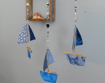 Sailboat Mobile, blue