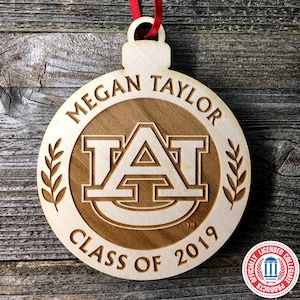 Auburn University Graduation Ornament, Personalized Graduation Ornament, Christmas Ornaments, Personalized Ornaments, Graduation Gift
