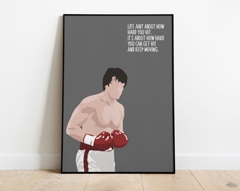 Rocky Movie Quote Print - Rocky Balboa - Sylvester Stallone - Minimalist - Motivational Poster - Wall Art