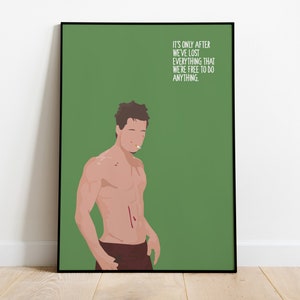 Tyler Durden Quote Print - Fight Club Poster - Minimalist - Wall Art