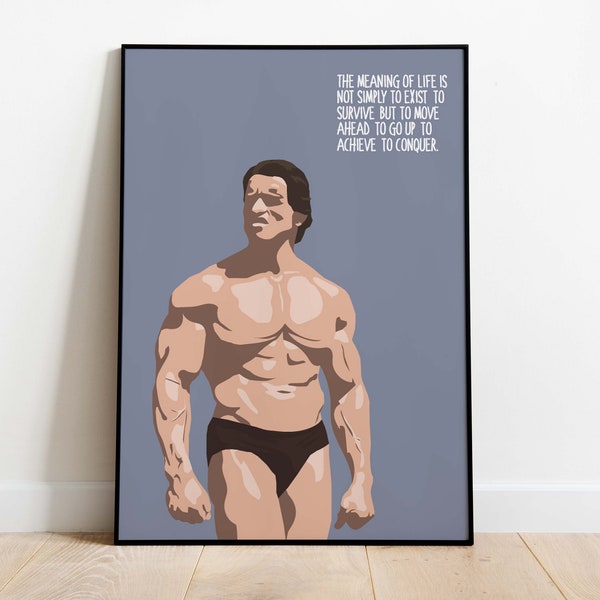 Arnold Schwarzenegger Print  - Quote - Iconic People - Inspirational Poster - Body Building Motivational - Gym - Wall Art