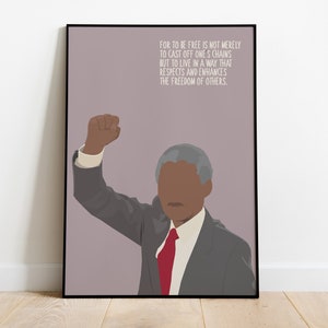 Nelson Mandela Quote Poster - South Africa - Mandela Print - Minimalist - Inspirational - Wall Art