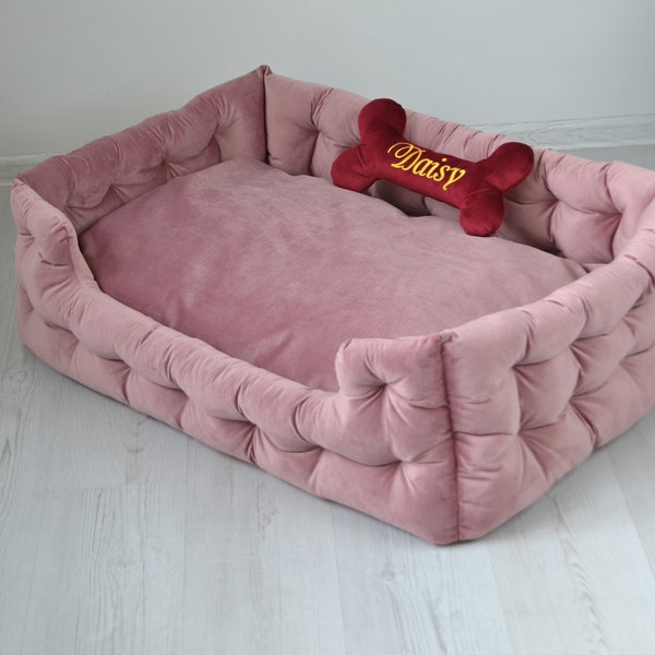 Pink Dog Bed Etsy