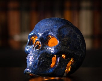Gothic Ceramic Skull Lamp: A Unique Statement for Home Decor