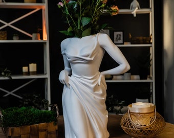 Luxury Handmade White Flower Vase: Timeless Elegance for Your Home Décor