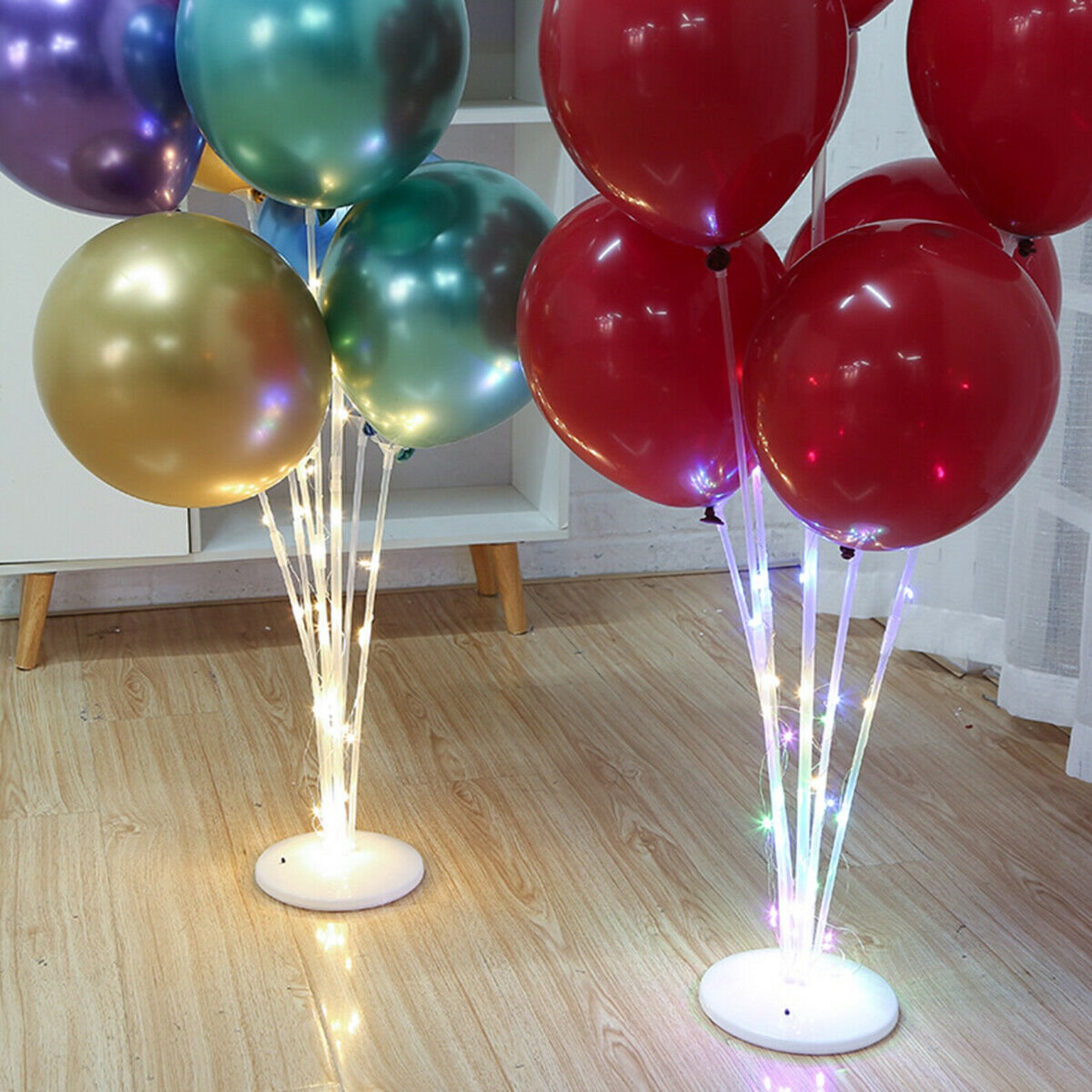 Balloon Stand Holder Set LED Light Base Table Support Wedding Etsy UK