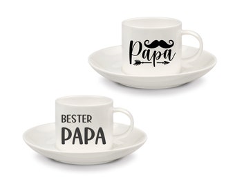 Espresso Tasse, PAPA Kaffeetasse, Geschenk für Kaffeeliebhaber, Kaffeebecher mit Name, personalisierte Kaffeetasse