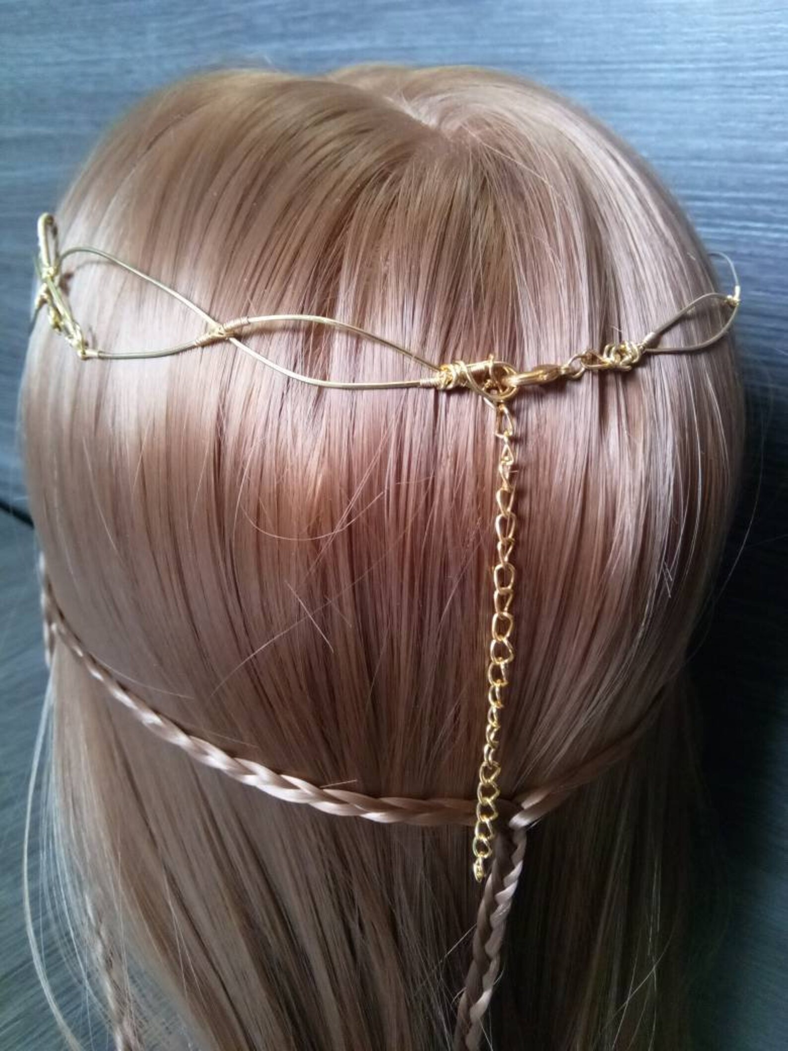 Diadème mariage tiare elfique en laiton et cuivre wire Etsy