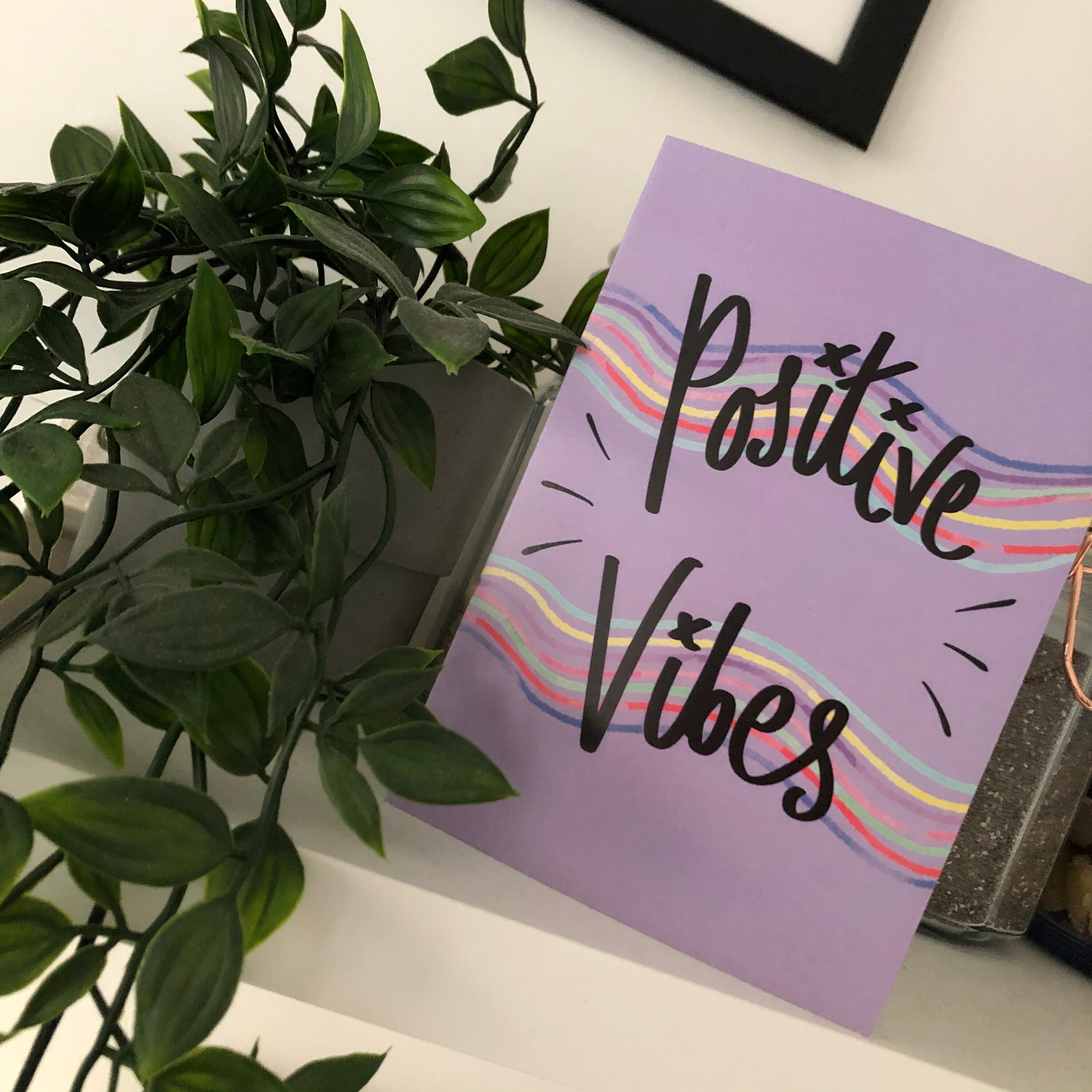 Positive Vibes Greetings Card Just Because Pickmeup Positivity Good