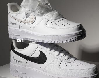 Matching Wedding Sneakers: Bride & Groom Air Force 1 Set