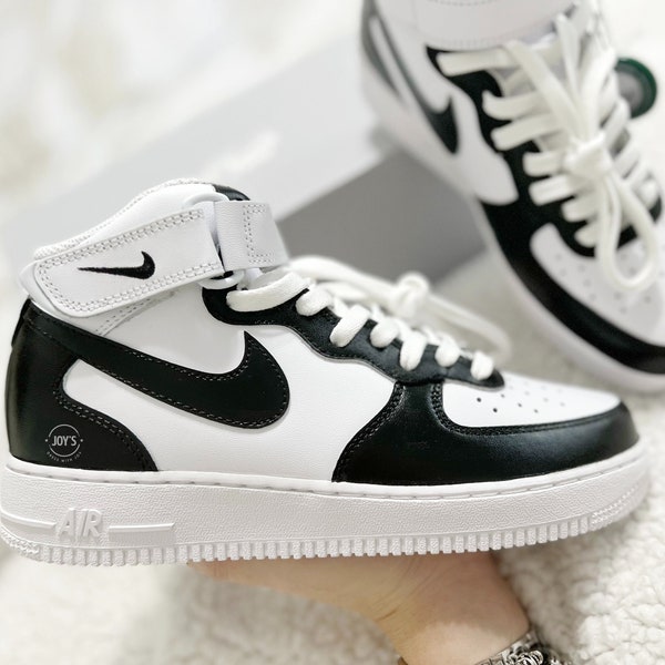 Black and White Air Force 1 Etsy