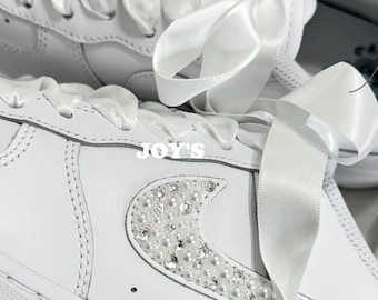 Custom Wedding Shoelaces - Satin & Tulle