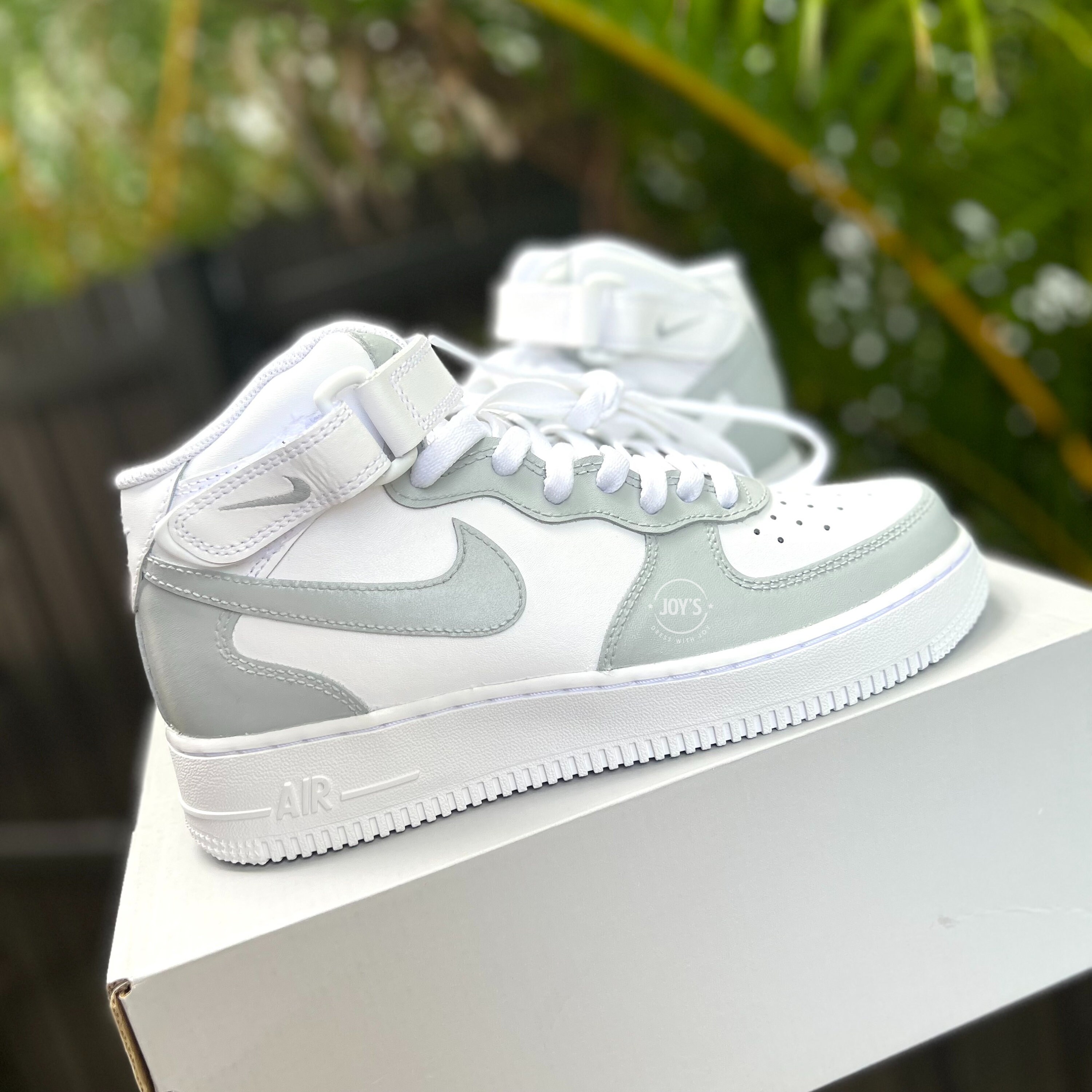 Gray Custom Air Force 1 Low/mid/high Sneakers - Etsy