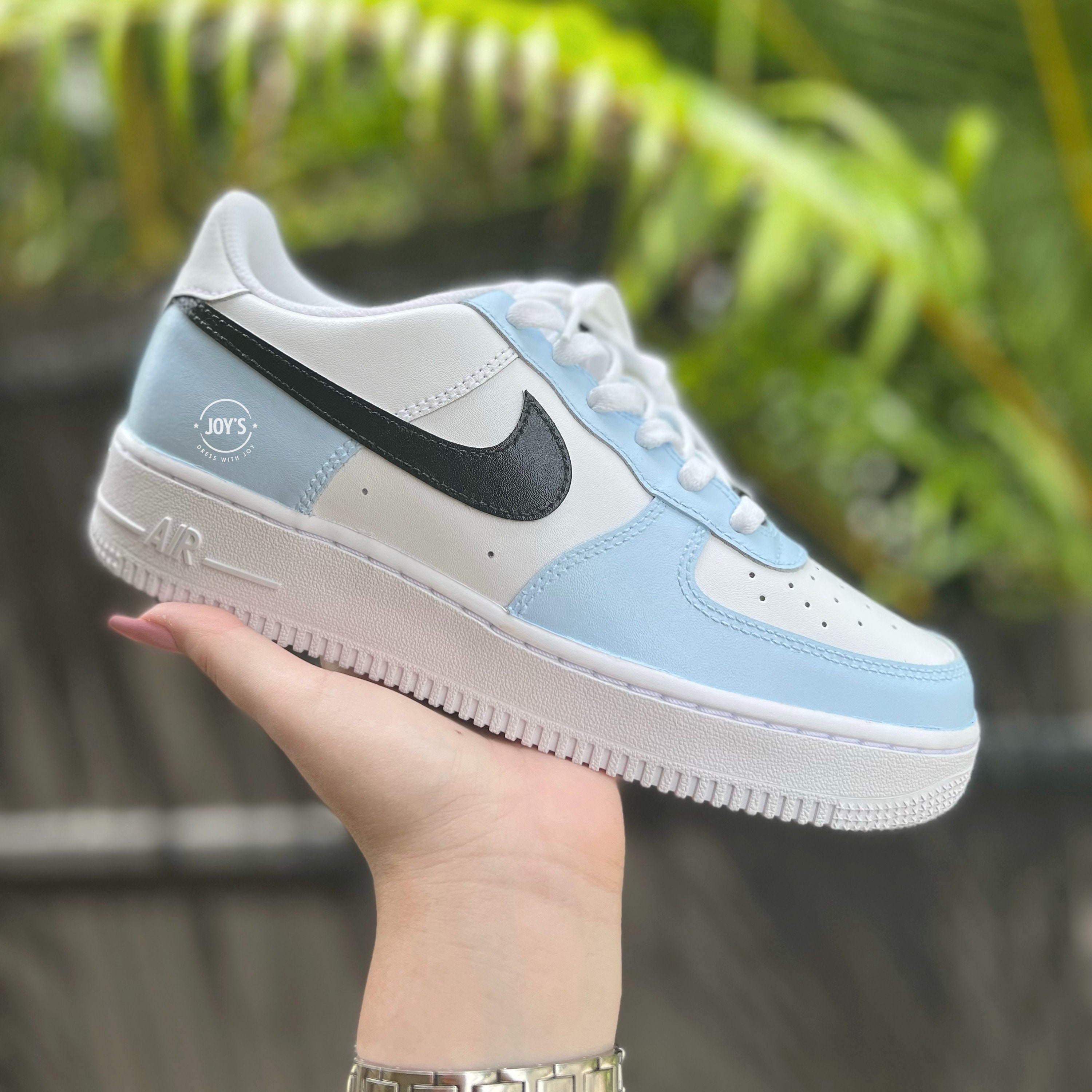 Air force 1 with baby hotsell blue swoosh