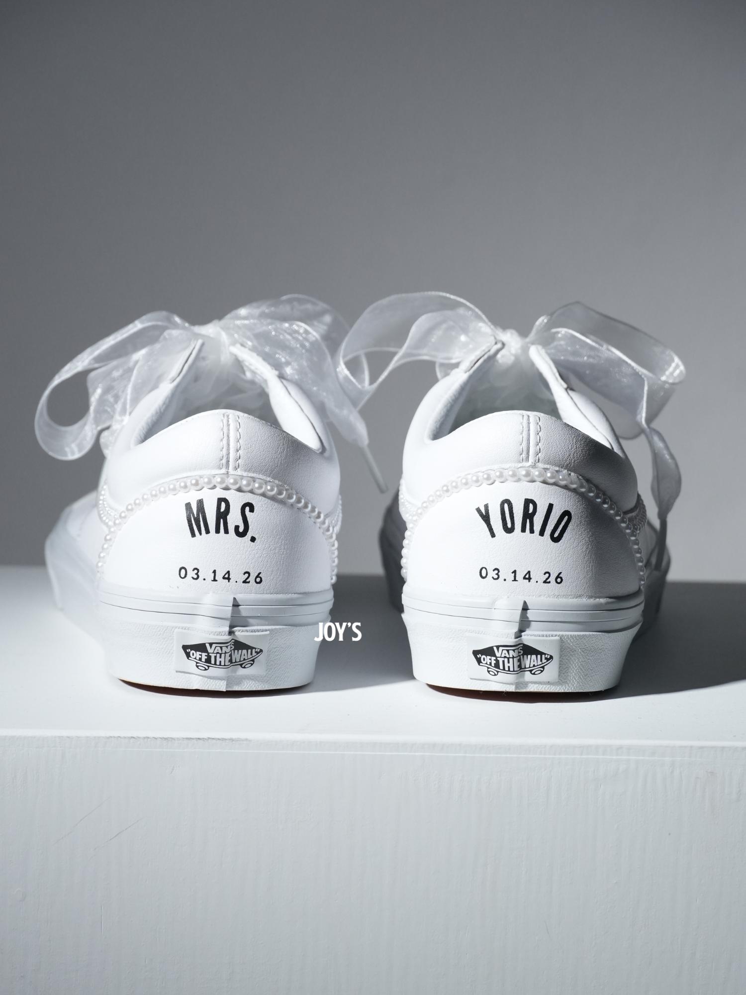 Custom Wedding Vans: Bridal Sneakers with Wifey Hubby Shoes