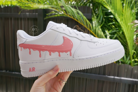 Drip Pink Custom Air Force 1 Sneakers 