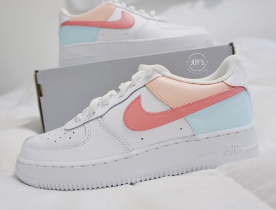 Nike Air Force 1 Sneakers - Custom Pastel Colors – B Street Shoes