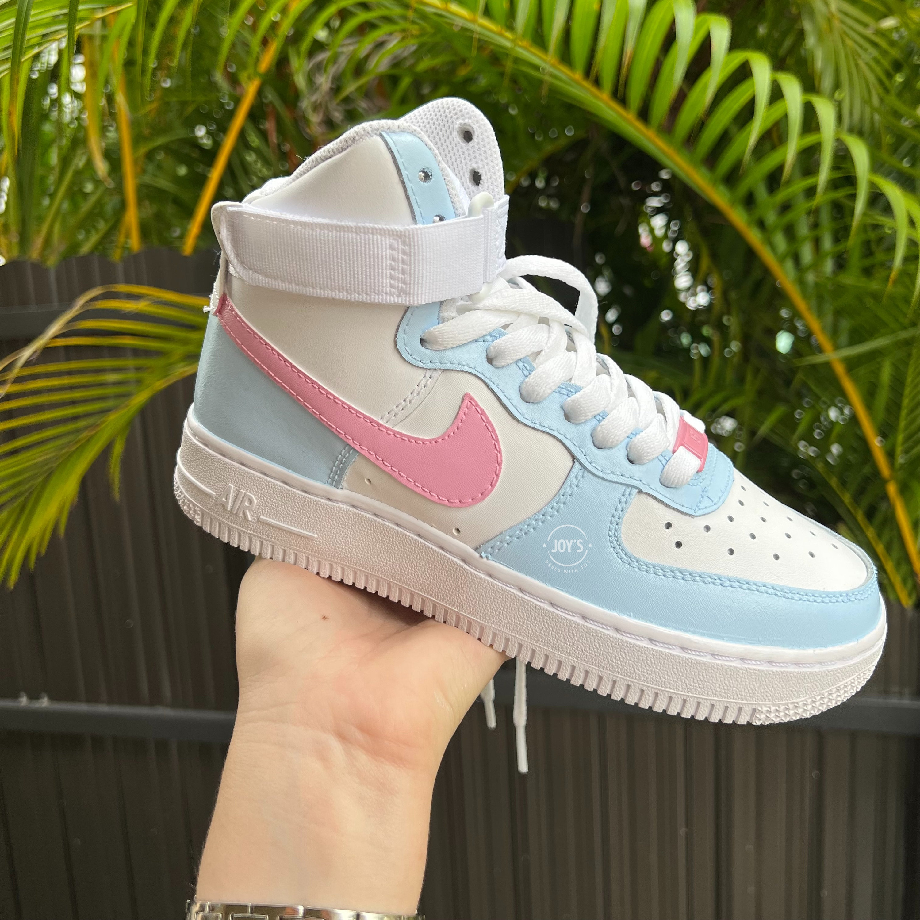 white pink and blue air force