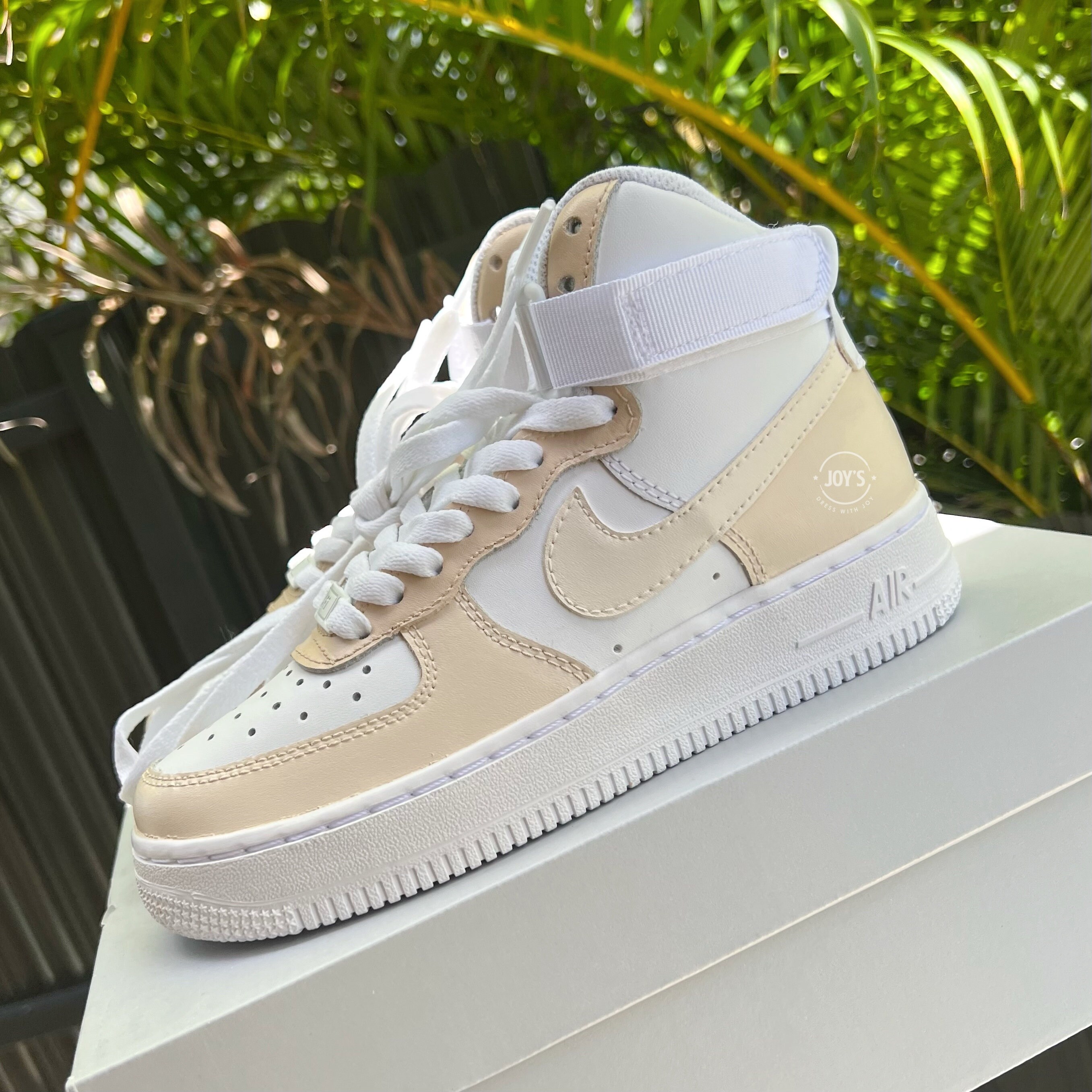 air force 1 beige high top