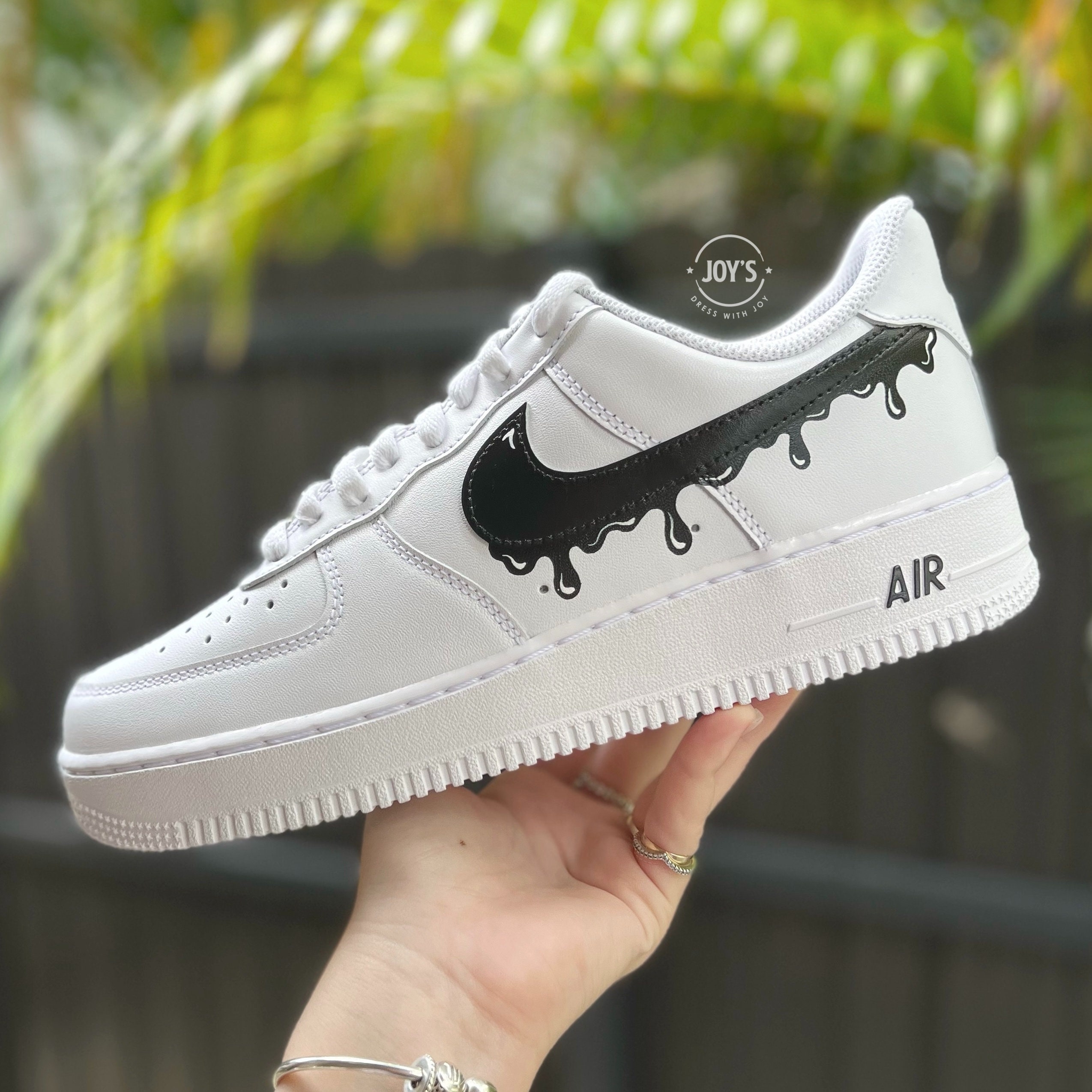 Custom Air Force 1 Sneakers Black Dripping. Low Tops. - Etsy 日本