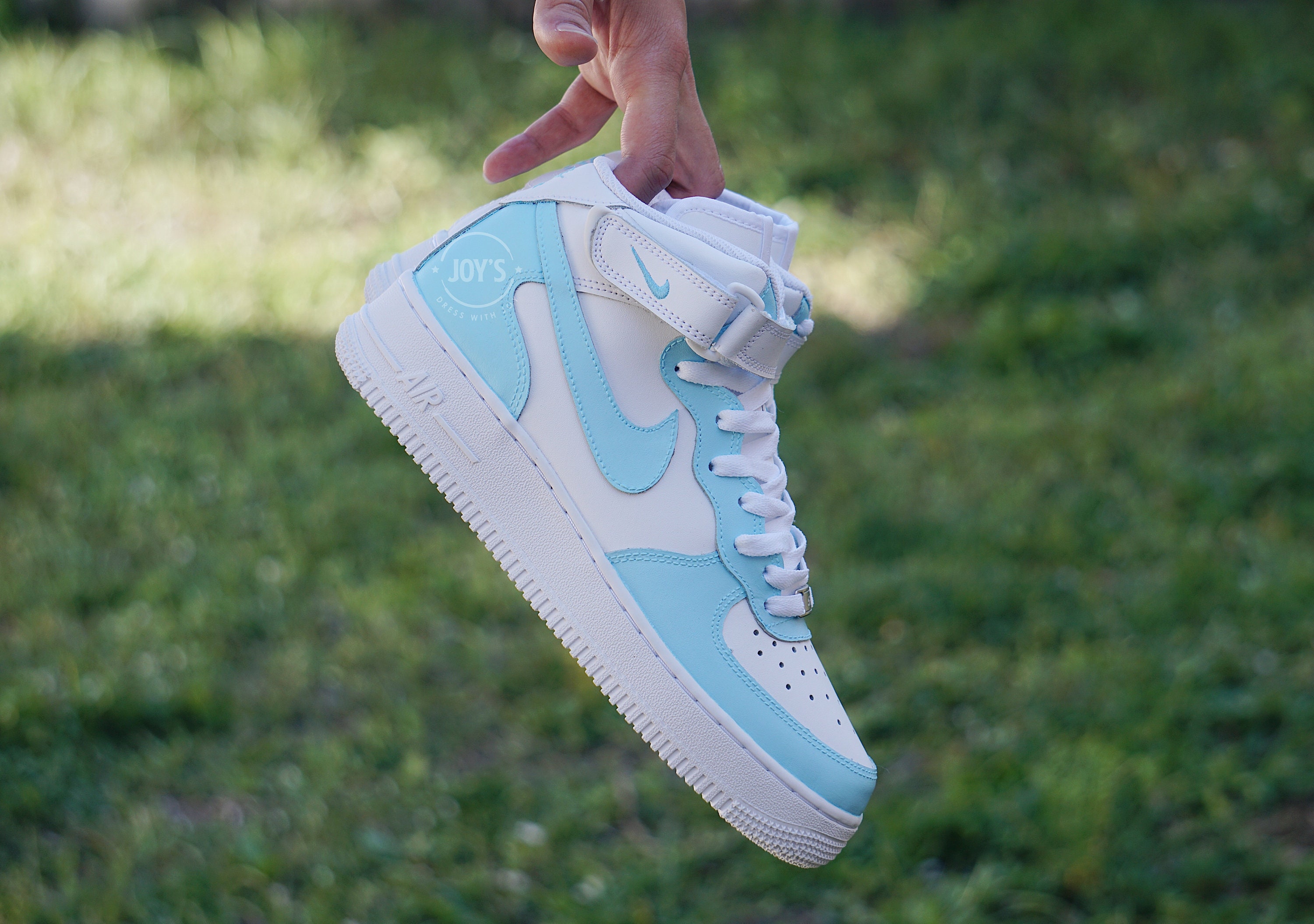 Baby Blue Custom Air Force 1 Low/Mid/High Sneakers Low / 9 M / 10.5 W