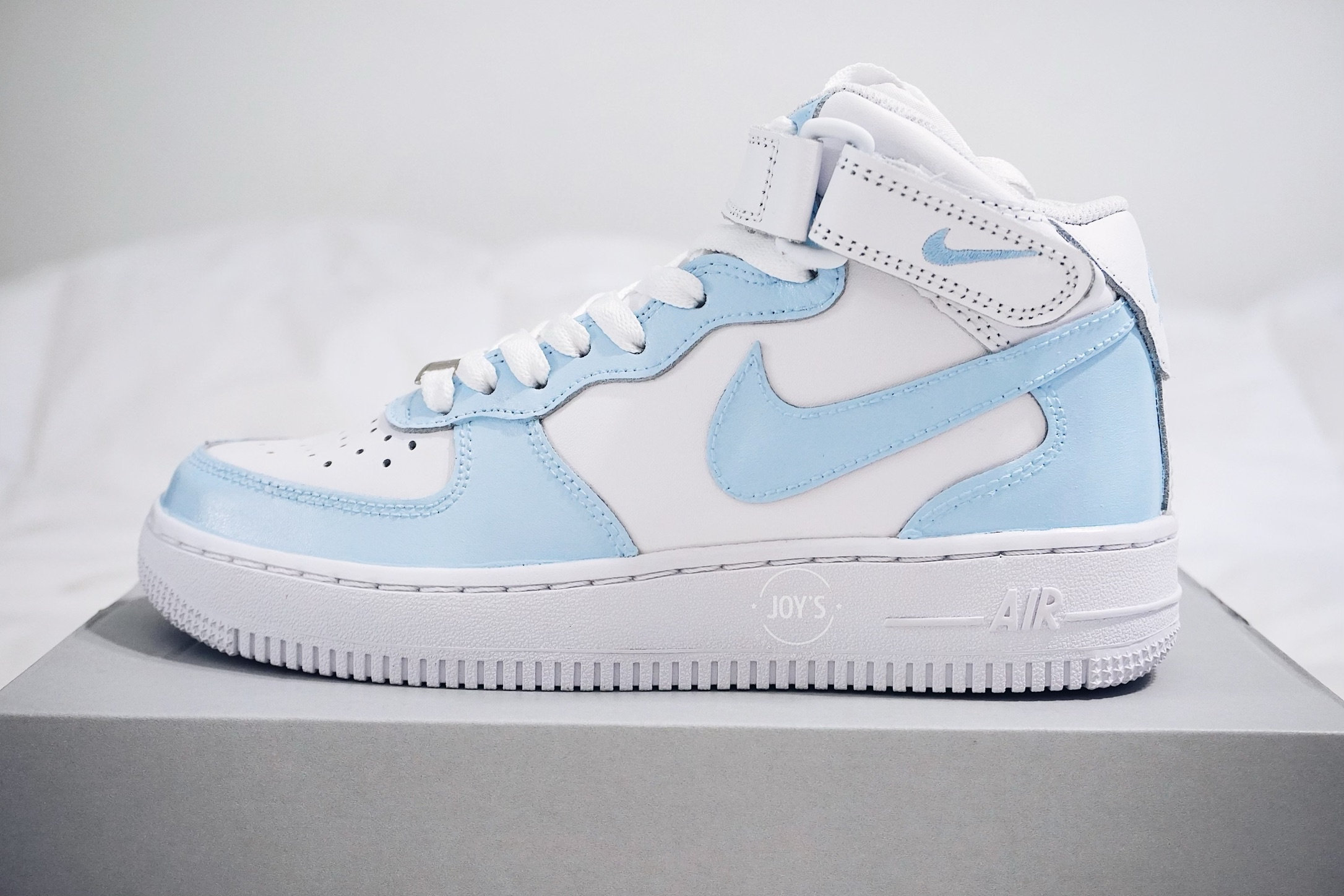 Light Baby Blue Custom Nike Air Force 1 Low/Mid/High Sneakers | Etsy Nederland