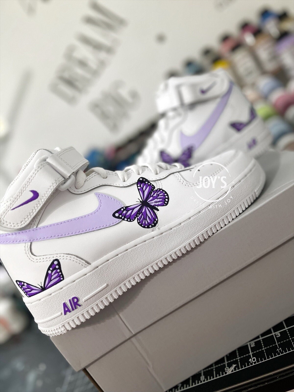 Lavender Smiley Face Air Force 1 Air Force 1 Air Force 1s 