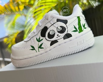 Baby Panda Custom Air Force 1 Bebé, Niño pequeño, Zapatillas bajas para niños pequeños