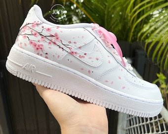 Cherry Blossom Custom Air Force Floral Shoes