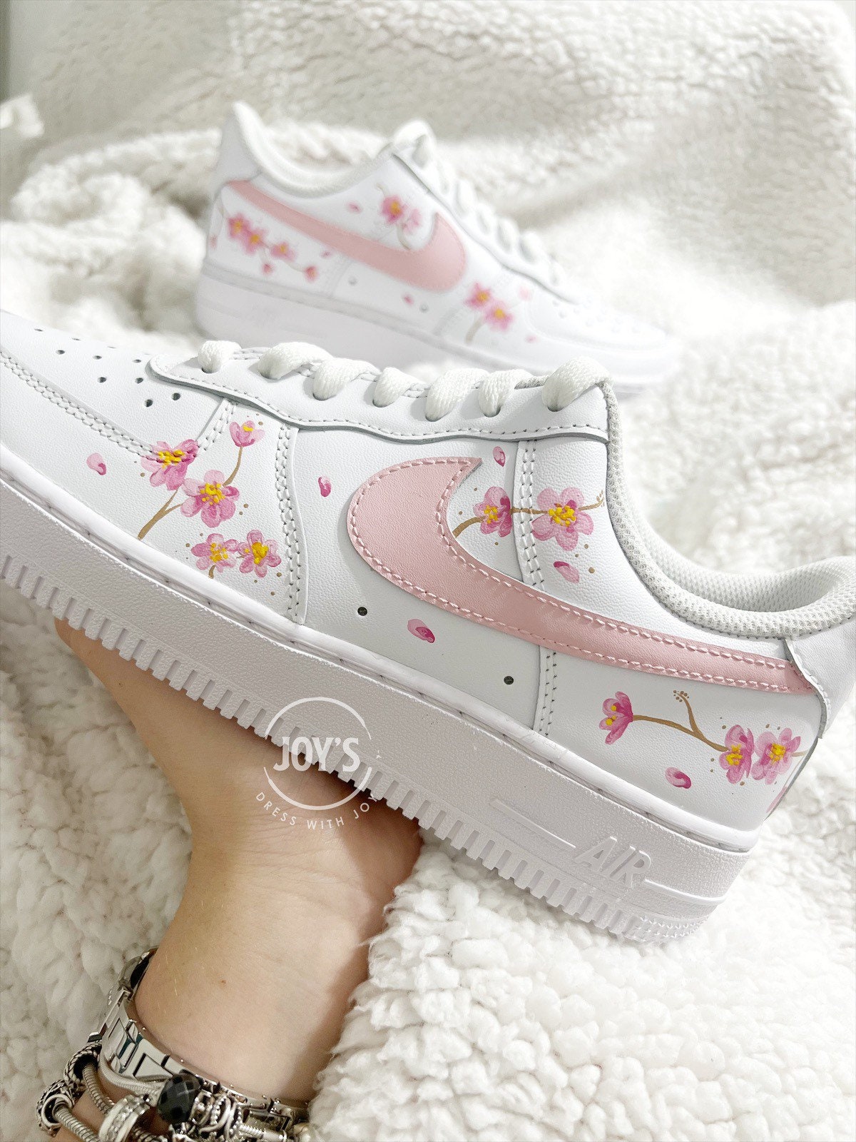 Pink Dripping Custom Air Force 1 Sneakers 12 M / 13.5 W