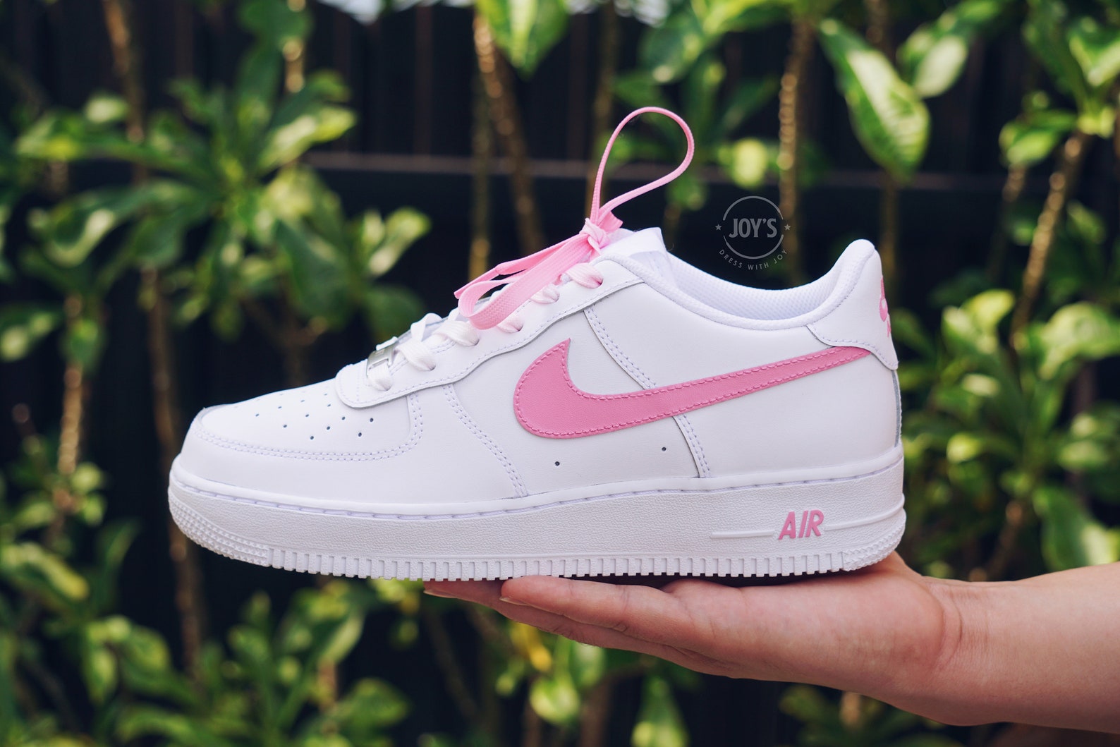 Hot Pink Custom Nike Air Force 1 Sneakers. Pink Nike Logo | Etsy