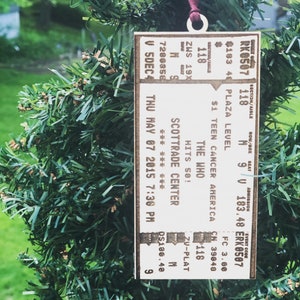 Ticket Stub Ornament - BITTE LESEN Sie die Beschreibung