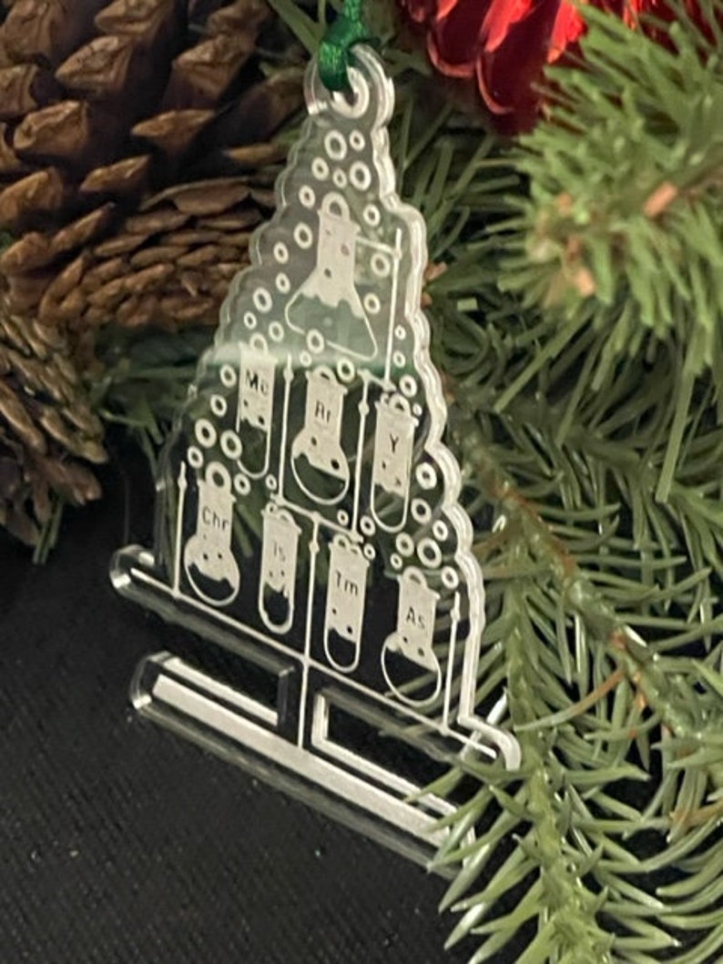 Periodic Table Christmas Tree Beaker ornament image 2