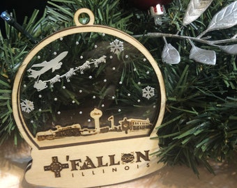 O’Fallon IL City Snowglobe  Ornament