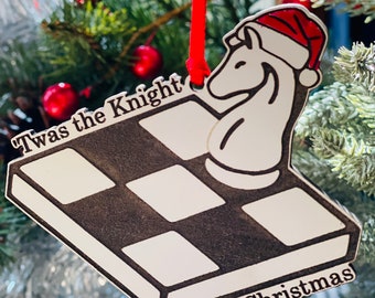 Chess Knight Twas the Knight Before Christmas Ornament